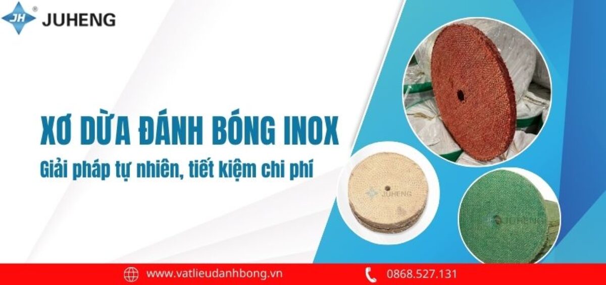 Xơ dừa đánh bóng inox