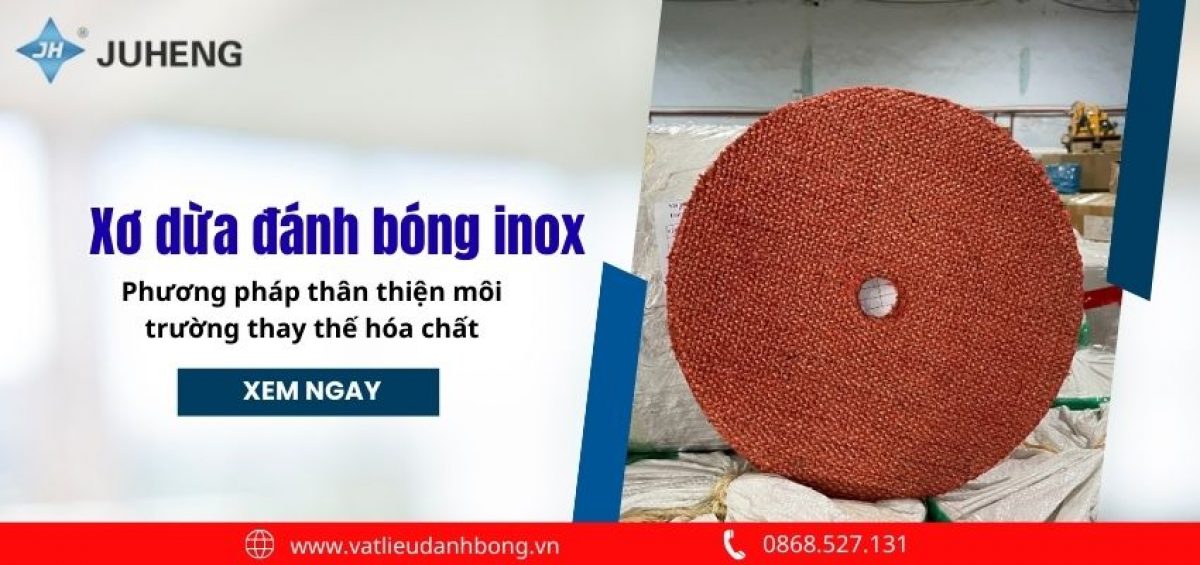 Xơ dừa đánh bóng inox